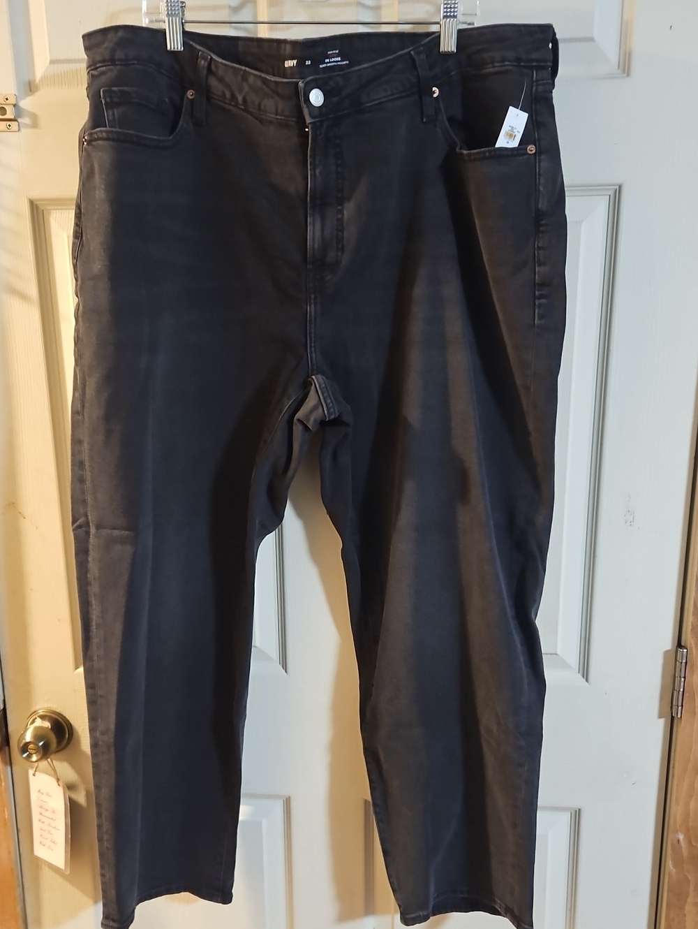 OLD NAVY CURVY High-Waisted OG LOOSE JEANS: BLACK: NEW WITH TAGS: SIZE 22